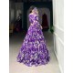  Lavender Bloom Floral Print Lehenga Set