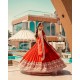 Royal Red Elephant Motif Bridal Lehenga