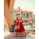 Royal Red Elephant Motif Bridal Lehenga