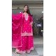 Fuchsia Glow Embroidered Sharara Suit Set Fuchsia Glow Embroidered Sharara Suit Set