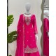 Fuchsia Glow Embroidered Sharara Suit Set Fuchsia Glow Embroidered Sharara Suit Set
