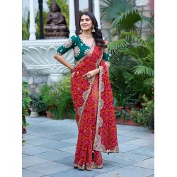 Rajwada Bandhej Charm Saree