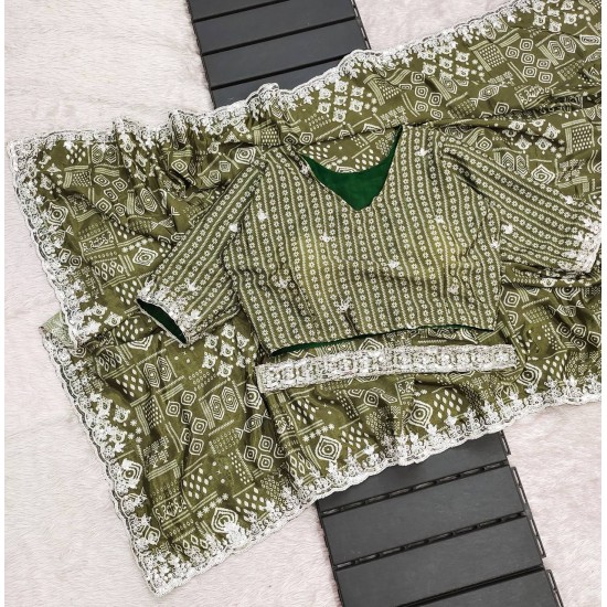 Royal Grace Chinon Silk Saree"