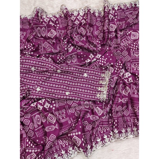 Royal Grace Chinon Silk Saree"