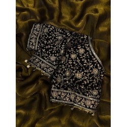 Regal Noir Pure Space Silk Saree