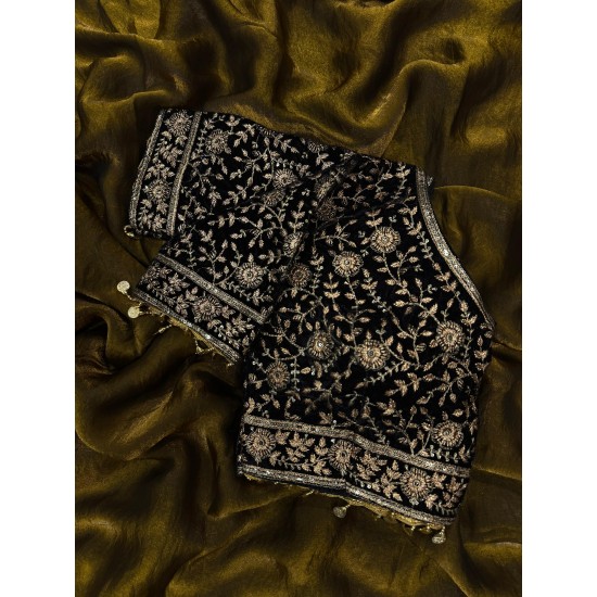 Regal Noir Pure Space Silk Saree