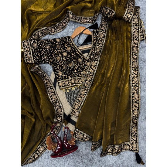 Regal Noir Pure Space Silk Saree