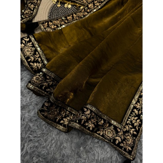Regal Noir Pure Space Silk Saree