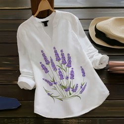 Lavender Whisper – Floral Charm Shirt