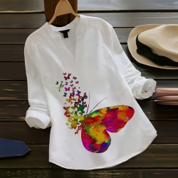 Color Burst Butterfly Shirt – Artistic Pop Edition