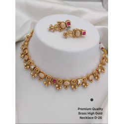 Royal Antique High Gold Necklace Set D-26
