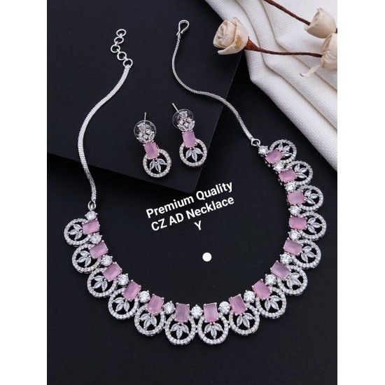 Crystal Radiance CZ AD Necklace Set 
