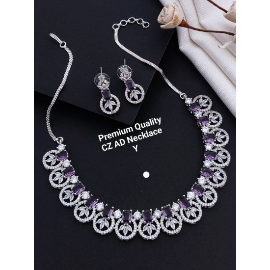 Crystal Radiance CZ AD Necklace Set 