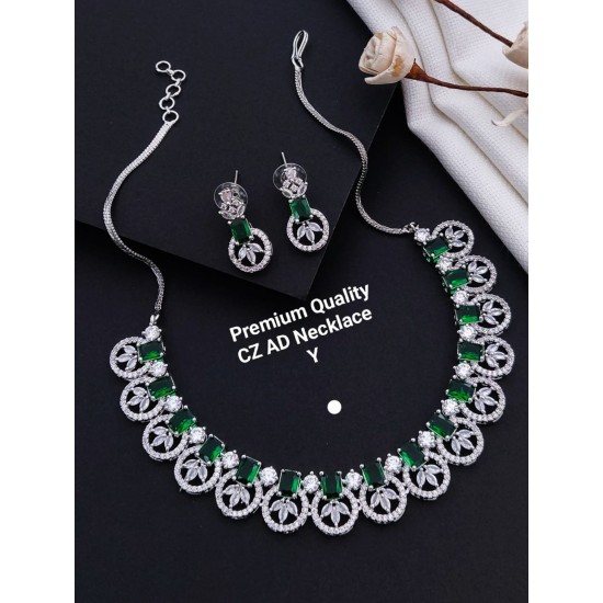 Crystal Radiance CZ AD Necklace Set 