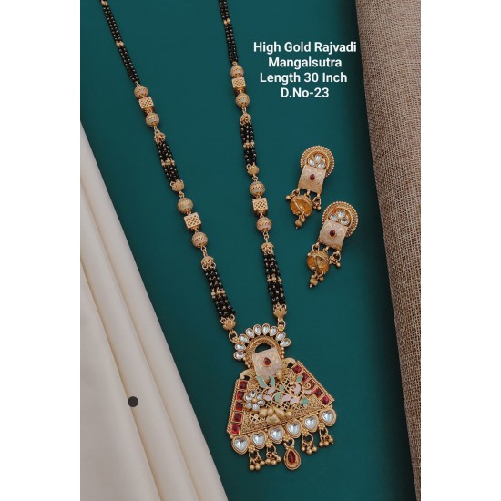 Rajvadi Temple Pendant Mangalsutra Set - D.No 23