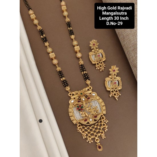 Floral Charm Rajvadi Mangalsutra Set-D.No 29