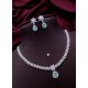 Crystal Bloom CZ AD Necklace Set