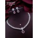 Crystal Bloom CZ AD Necklace Set