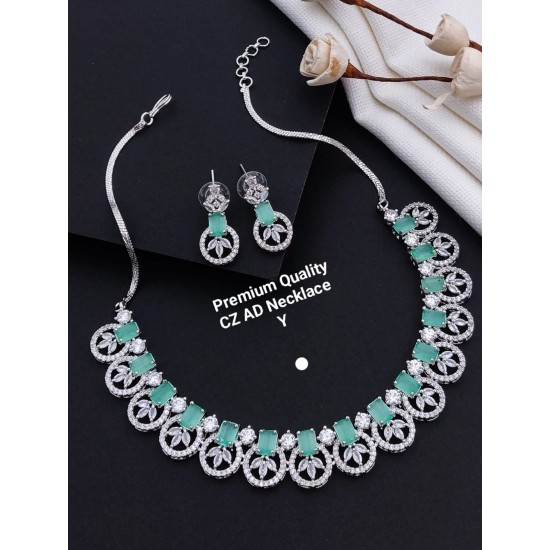 Crystal Radiance CZ AD Necklace Set 