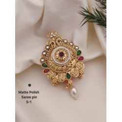 Matte Polish Saree Pin S-1
