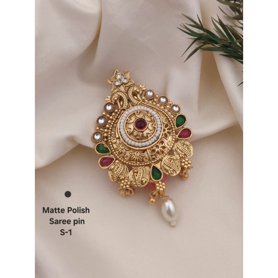 Matte Polish Saree Pin S-1 Matte Polish Saree Pin S-1